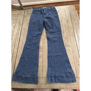J Brand Loni Flare Bell Bottom Seamed High Rise Jeans in Waterloo Blue Size 26